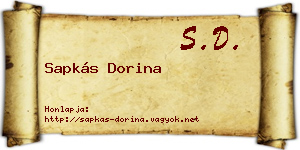Sapkás Dorina névjegykártya